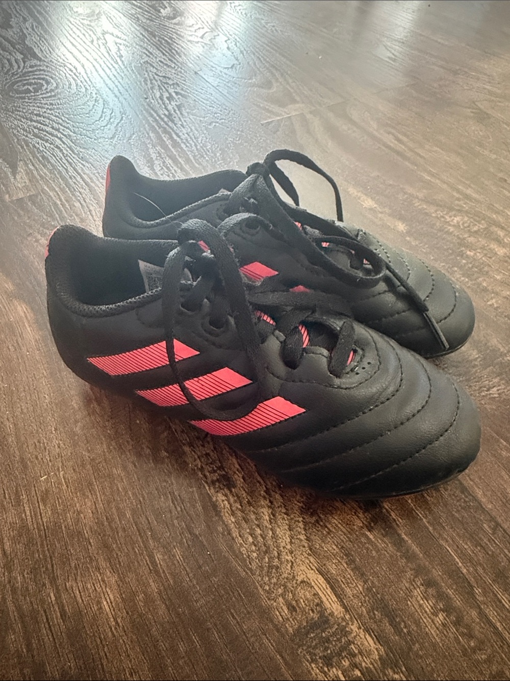 Girls Adidas Goletto VIII FG Soccer Cleats Black and Pink Size 12k